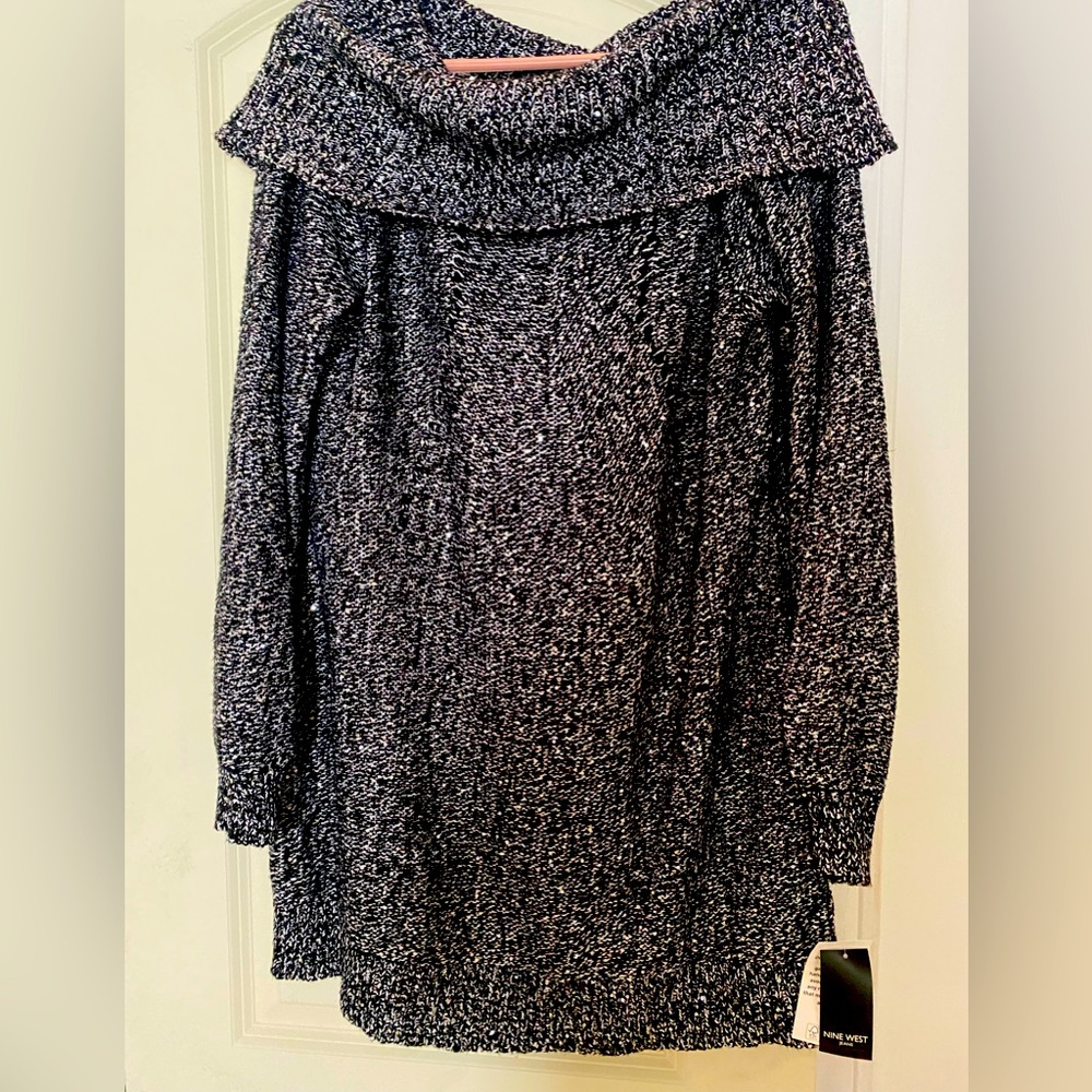 Beautiful Sequin Cowl next Sweater
